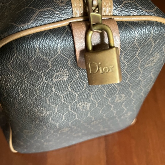 Authentic Vintage Christian Dior Honeycomb Tote w Dior Lock &Key EUC - Picture 12 of 16